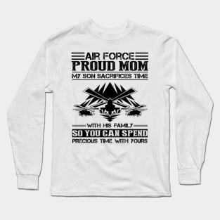 Air Force Proud Mom Son Shirt Long Sleeve T-Shirt